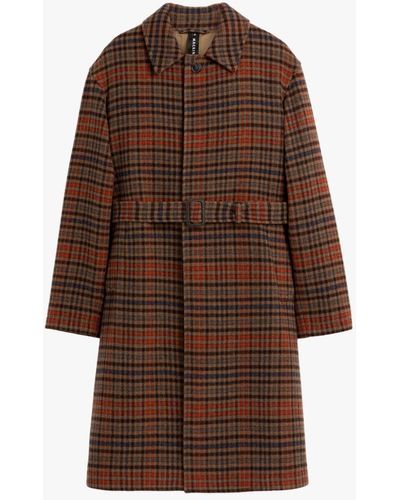 Mackintosh Milan Brown Check Wool Coat