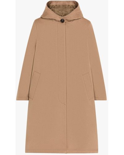 Mackintosh Innes Camel Storm System Wool Hooded Coat - Brown