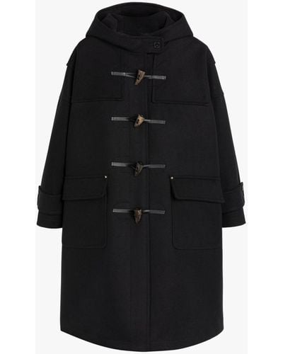 Mackintosh Humbie Black Wool Duffle Coat