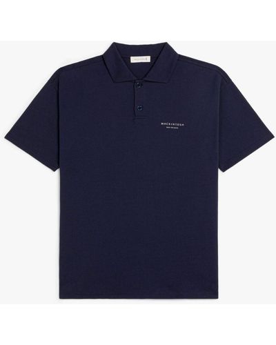 Mackintosh Rain X Shine Navy Polo Shirt - Blue