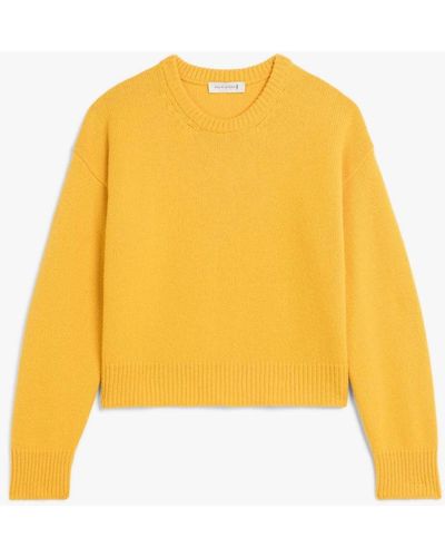 Mackintosh Kayleigh Yellow Wool Crewneck Sweater