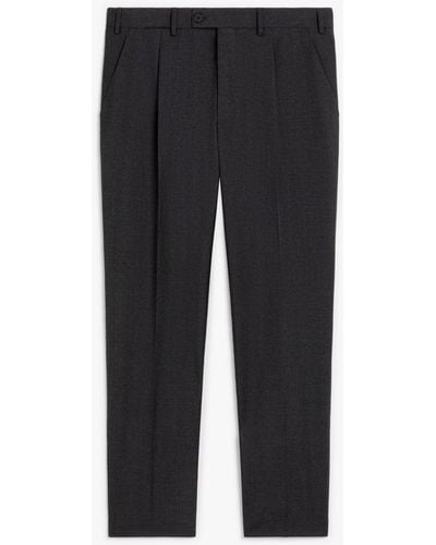 Mackintosh The Standard Dark Gray Wool Pants - Black