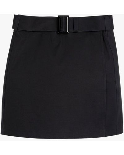 Mackintosh Seema Black Bonded Cotton Skirt