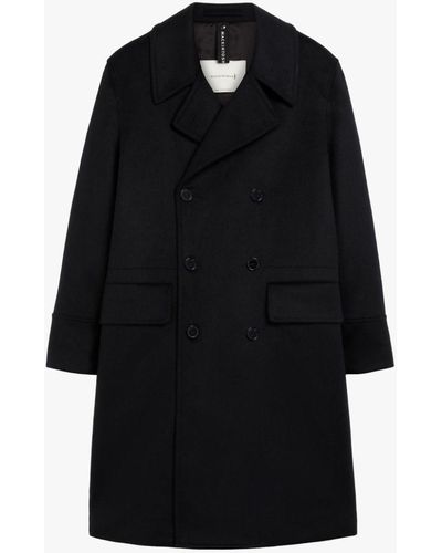 Mackintosh Redford Black Wool & Cashmere Double Breasted Coat Gm-1101