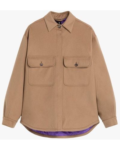 Mackintosh Lorriane Light Camel Cotton Overshirt Jacket - Natural