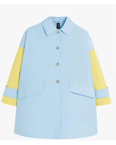 Mackintosh Humbie Blue X Yellow Eco Dry Overcoat