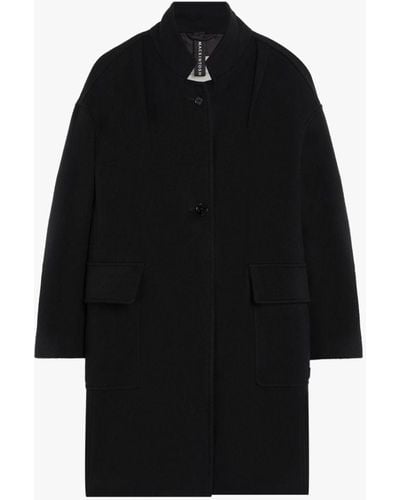 Mackintosh Freddie Black Wool & Cashmere Cocoon Coat