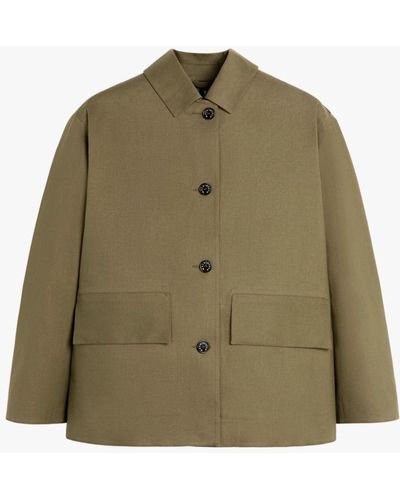 Mackintosh Zinnia Khaki Bonded Cotton Jacket - Green