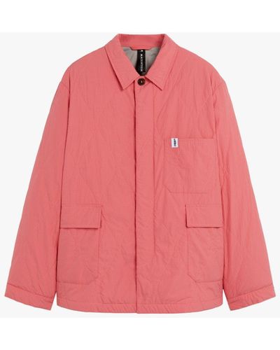Mackintosh Seesucker Chore Pink Quilted Jacket Gqm-215