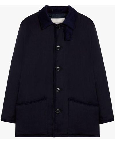 Mackintosh Wool Brunel Navy Nylon Paddock Jacket Gmc-105 - Blue