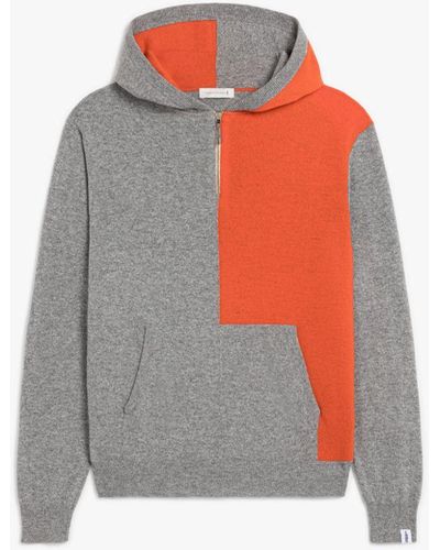 Mackintosh Double Agent Grey Wool Hooded Jumper - White