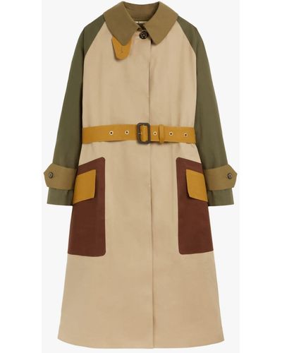 Mackintosh Knightswood Fawn Colour Block Trench Coat Lr-1033 - Multicolour
