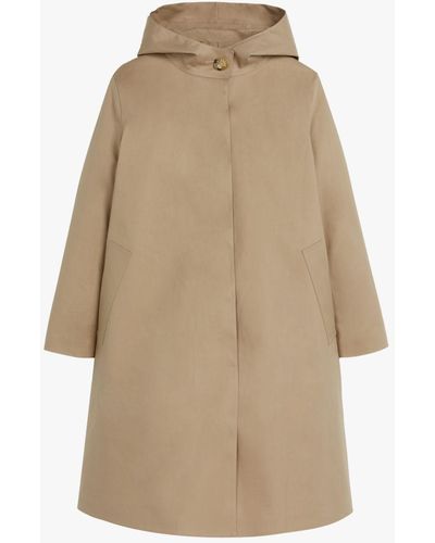 Mackintosh Watten Fawn Bonded Cotton Hooded Coat Lr-1023 - Natural
