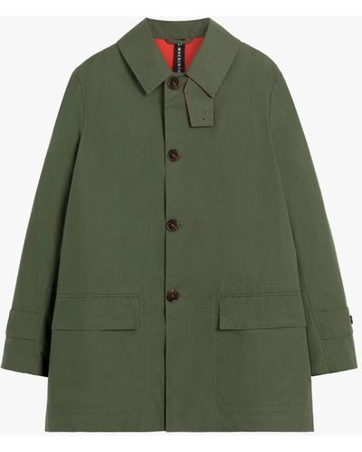 Mackintosh Torrent Racing Green Dry Waxed Cotton Raincoat