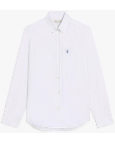 Mackintosh Bloomsbury White Cotton Oxford Shirt Gsc-103
