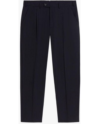 Mackintosh The Standard Navy Wool Trousers - Blue