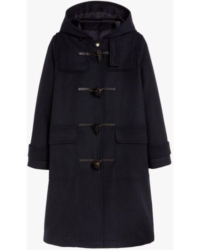 Mackintosh Inverallan Navy Wool & Cashmere Duffle Coat Lm-1090bs - Blue