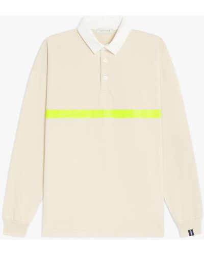 Mackintosh Bone White X Yellow Cotton Rugby Shirt Gjm-202