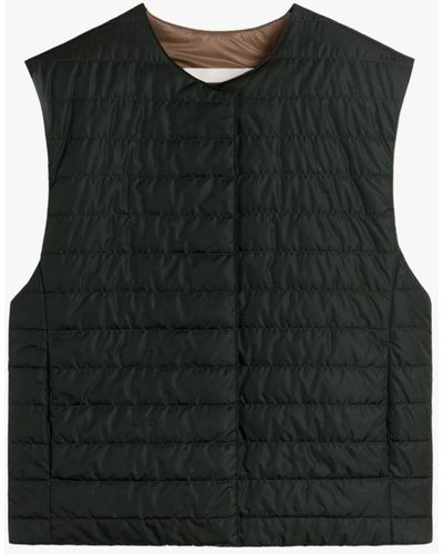 Mackintosh Isabel Green Nylon Liner Vest - Black