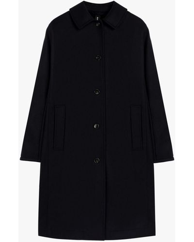 Mackintosh Fairlie Black Wool Coat - Blue
