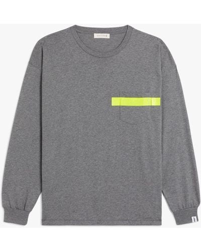 Mackintosh Gray X Yellow Cotton Long Sleeve T-shirt Gjf-301
