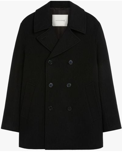 Mackintosh Dalton Black Wool & Cashmere Pea Coat Gm-1075f