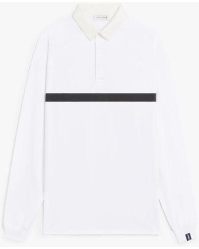 Mackintosh White X Black Cotton Rugby Shirt Gjm-210