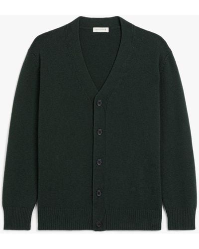 Mackintosh Stockholm Dark Green Merino Wool & Cashmere Cardigan