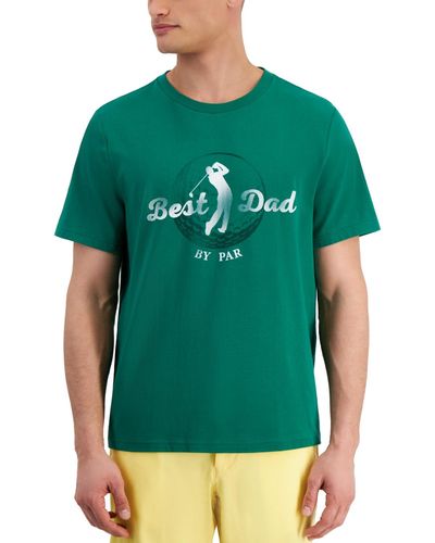 Club Room Best Dad By Par Regular-fit Graphic T-shirt - Green