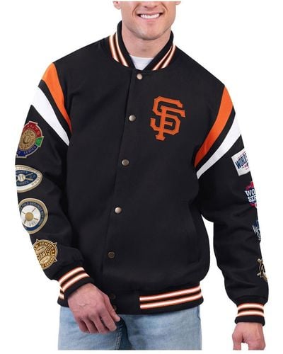 G-III 4Her by Carl Banks San Francisco Giants Quick Full-snap Varsity Jacket - Blue