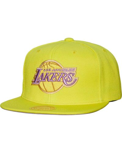Mitchell & Ness Los Angeles Lakers Hardwood Classics Soul Pastel Snapback Hat - Yellow