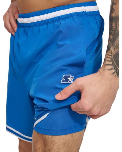 Starter Varsity Athletic Mesh Stretch 7" Shorts - Blue