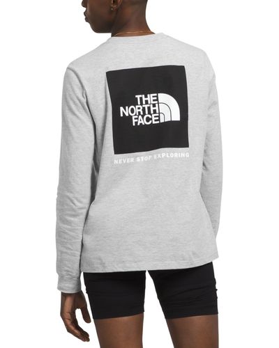The North Face Long-sleeve Box Logo T-shirt - Gray