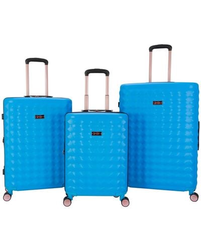 Jessica Simpson Vibrance 3 Piece Hardside luggage Set - Blue