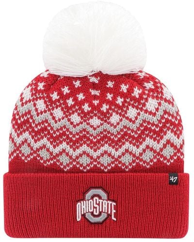 '47 Ohio State Buckeyes Elsa Cuffed Knit Hat - Red