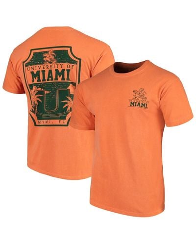 Image One Miami Hurricanes Comfort Colors Campus Icon T-shirt - Orange