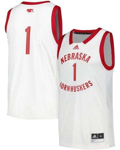 adidas #1 Nebraska Huskers Team Swingman Jersey - White