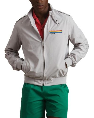 Members Only Classic Iconic Racer Pride Jacket - Gray