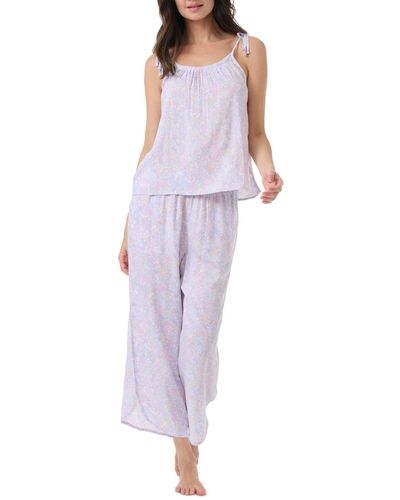 Splendid 2-pc. Tie-strap Cami Pajamas Set - Purple