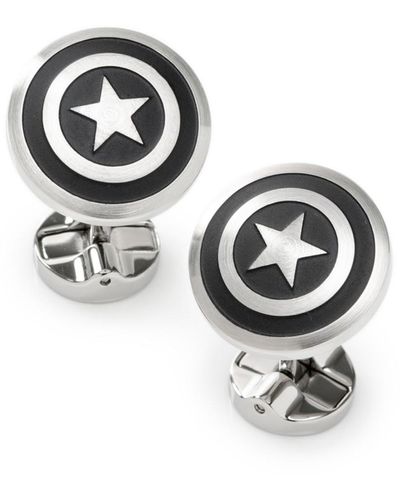 Marvel Captain America Shield Cufflinks - Metallic