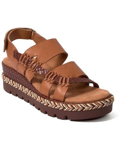 Jambu Delight Wedge Heel Sandals - Brown