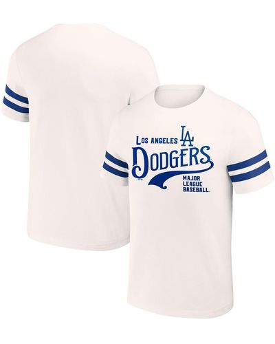 Fanatics Darius Rucker Collection By Distressed Los Angeles Dodgers Yarn Dye Vintage-like T-shirt - Blue