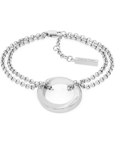 Calvin Klein Dual Chain Bracelet - Metallic