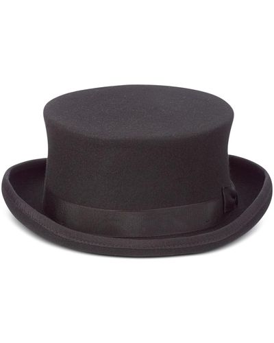 Scala Steam Punk Wool Top Hat - Black