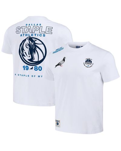 Staple Nba X Distressed Dallas Mavericks Home Team T-shirt - Blue