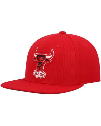 Mitchell & Ness Chicago Bulls Hardwood Classics Team Ground 2.0 Snapback Hat - Red