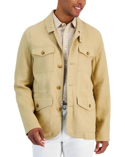 Michael Kors Four-pocket Linen Safari Jacket - Natural