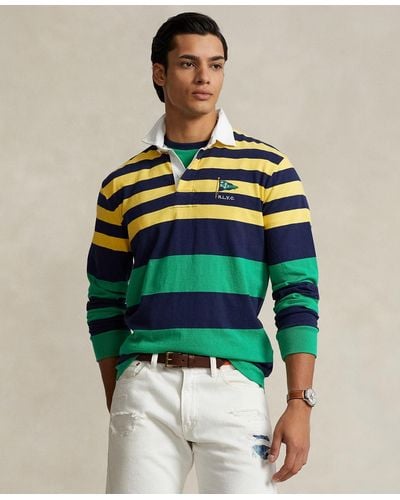 Polo Ralph Lauren Classic-fit Striped Jersey Rugby Shirt - Green