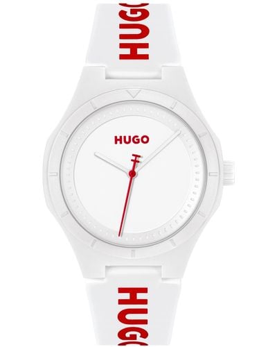 HUGO Lit For Him Quartz Watch 42mm - White