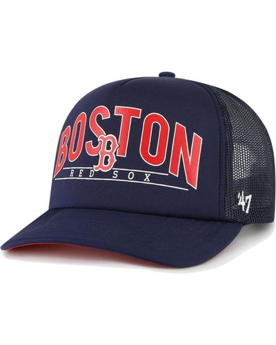 '47 Boston Red Sox Backhaul Foam Trucker Snapback Hat - Blue